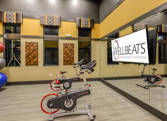 Spin studio with WellBeats at Palm Ranch Apartments in Davie, FL