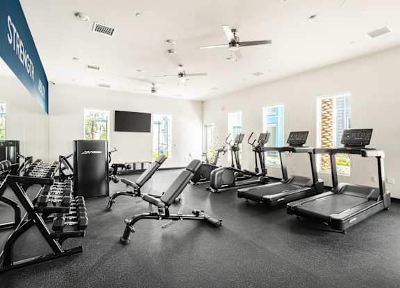 Fitness Center at Lakeland Senior Apartments in Santa Fe Springs CA