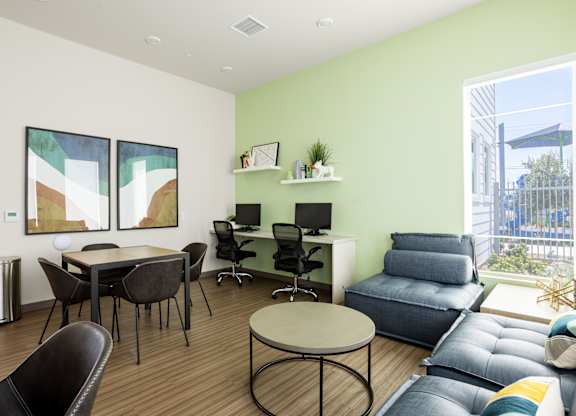 Business Center at Lakeland Senior Apartments in Santa Fe Springs CA