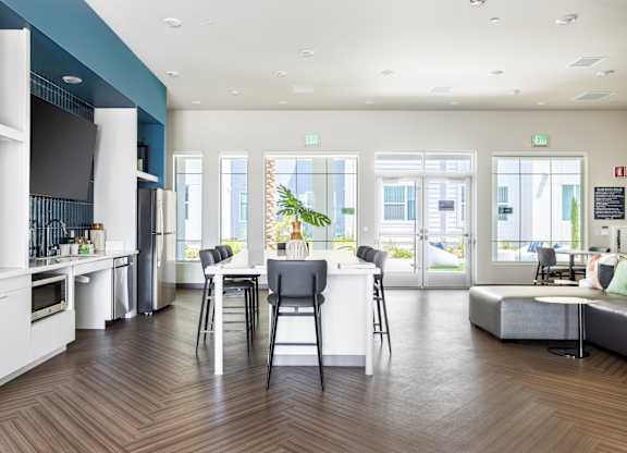 Clubhouse at Lakeland Senior Apartments in Santa Fe Springs CA