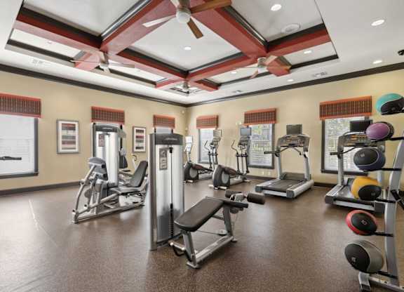 Fitness center at The Amalfi Clearwater Apartments
