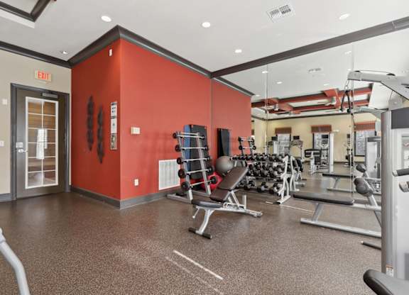 Fitness center at The Amalfi Clearwater Apartments