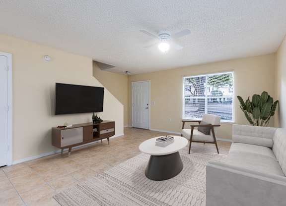 Living Room at Santa Fe Oaks Affordable Apartments in Gainesville FL