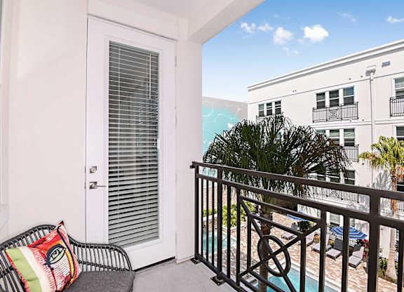 Private balcony at The Foundry Luxury Apartments in Tampa FL