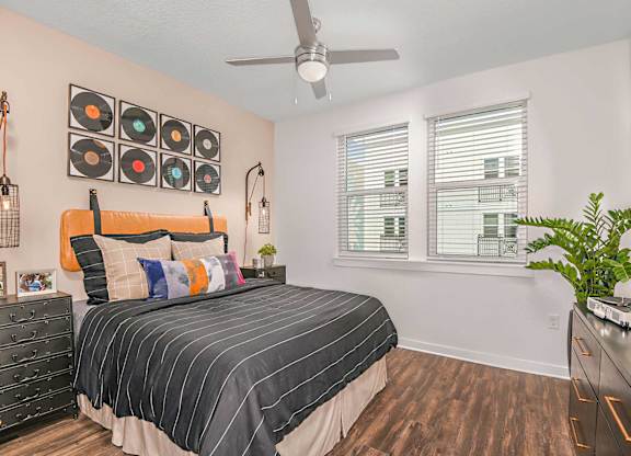 Bedroom at The Foundry Luxury Apartments in Tampa FL