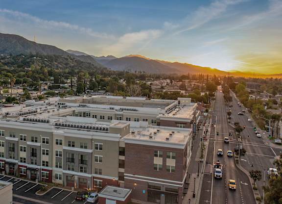 Aerial View at The Huntington Luxury Apartments in Duarte CA