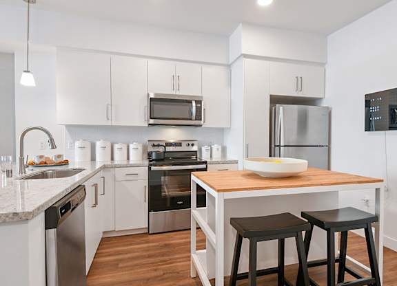 Chef-Style Kitchen at The Huntington Luxury Apartments in Duarte CA