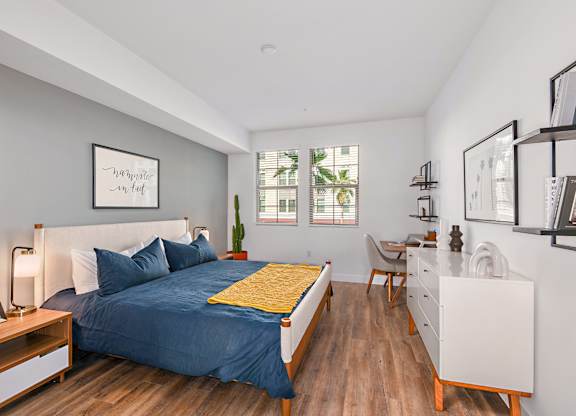 Bedroom at The Huntington Luxury Apartments in Duarte CA