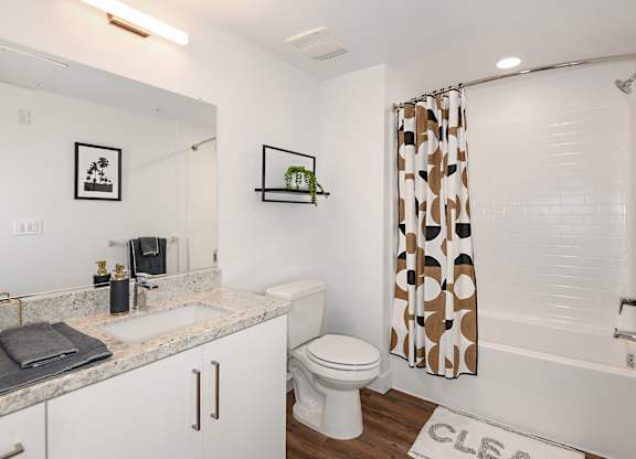 Bathroom at The Huntington Luxury Apartments in Duarte CA