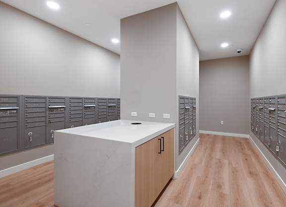 Mail Room at The Huntington Luxury Apartments in Duarte CA