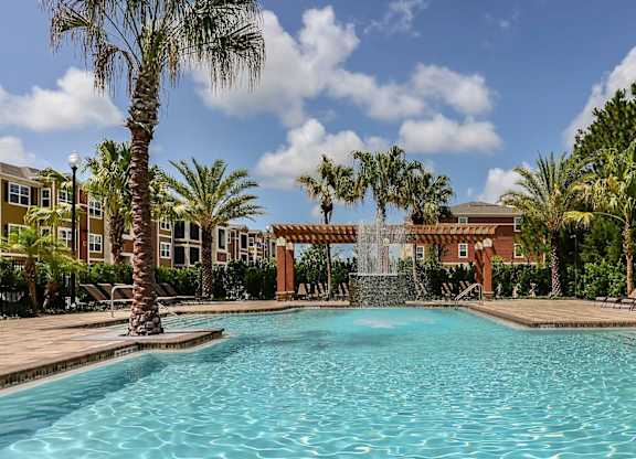 Large swimming pool at The Amalfi Clearwater Apartments