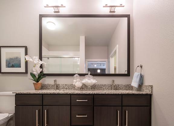 Double Vanities in Select Apartments at Parc at White Rock Luxury Apartments in Dallas TX
