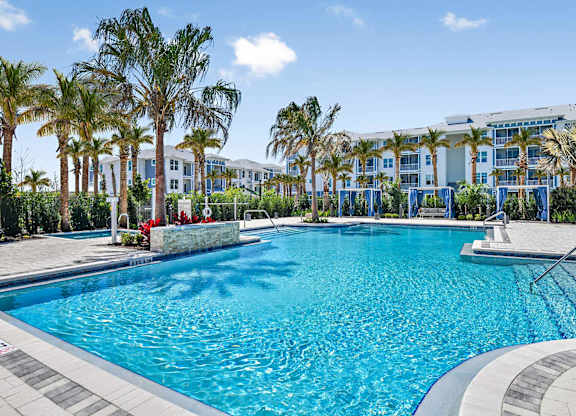 Resort Pool at The Gallery Luxury Apartments in Trinity, FL