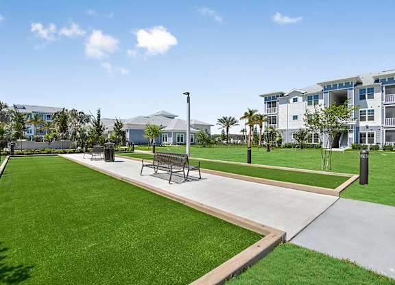 Bocce Ball Court at The Gallery Luxury Apartments in Trinity, FL