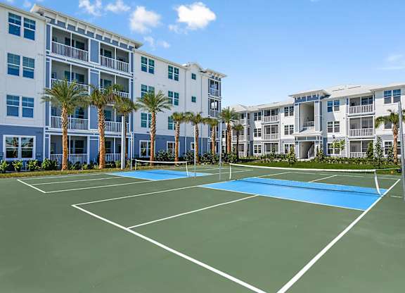 Pickleball Court at The Gallery Luxury Apartments in Trinity, FL