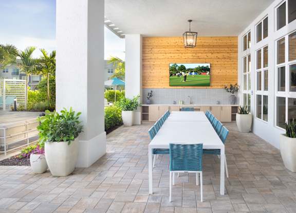 Covered Veranda at Everly Apartments in Naples, FL
