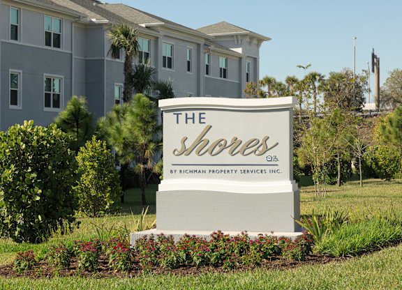 Property Sign at The Shores Affordable Apartments in St. Petersburg, Florida