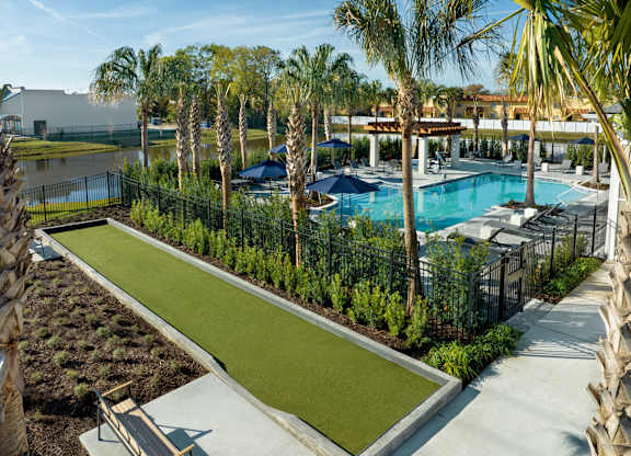 Bocce Ball Court at Jackson Palms Affordable Apartments in Jacksonville FL