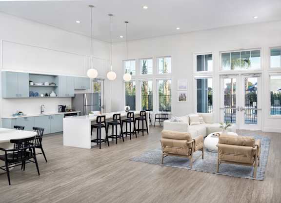 Club Room with Demo Kitchen at Jackson Palms Affordable Apartments in Jacksonville FL