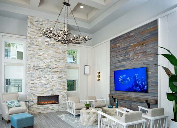 Fireside Lounge at Waverly Terrace Luxury Apartments in Temple Terrace, FL