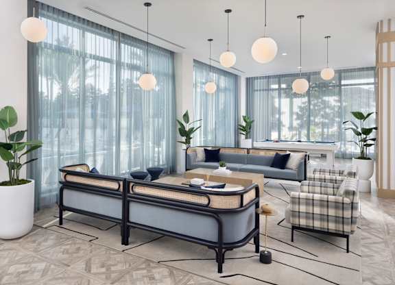Clubhouse at The Marc Luxury Apartments in Palm Beach Gardens FL
