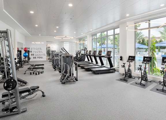 24-7 Professional Fitness Center at The Marc Luxury Apartments in Palm Beach Gardens FL