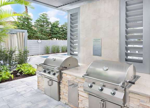 BBQ Grilling Station at The Marc Luxury Apartments in Palm Beach Gardens FL