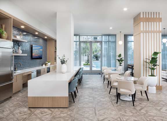 Demo Kitchen at The Marc Luxury Apartments in Palm Beach Gardens FL