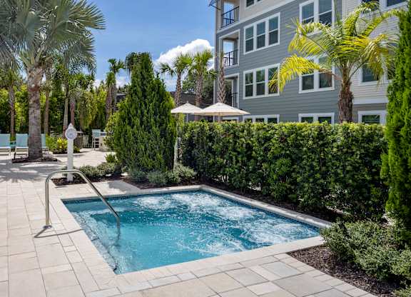 Heated Whirlpool Spa at Waverly Terrace Luxury Apartments in Temple Terrace, FL