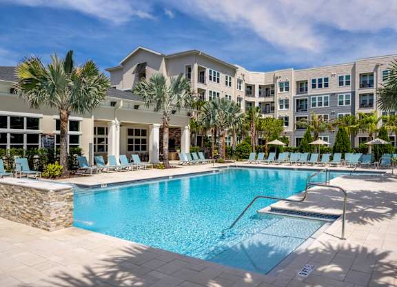 Resort-Style Swimming Pool at Waverly Terrace Luxury Apartments in Temple Terrace, FL