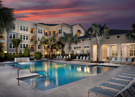 Resort-Style Swimming Pool at Waverly Terrace Luxury Apartments in Temple Terrace, FL