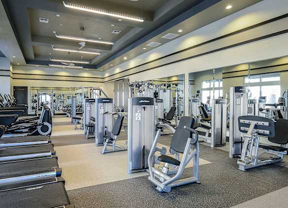 Professional Fitness Center at Epic at Gateway Luxury Apartments in St. Petersburg, FL