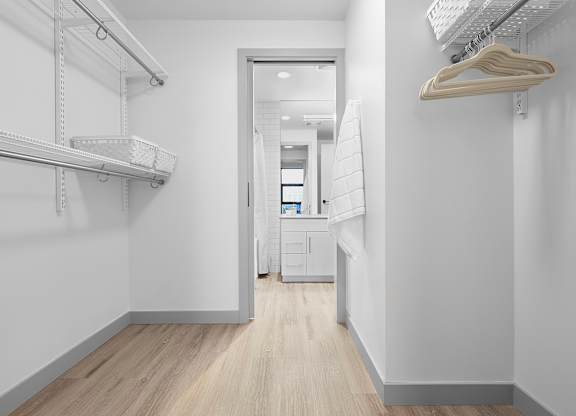 walk-in closet at Raymond Block, Edmonton Alberta T6E 3R7