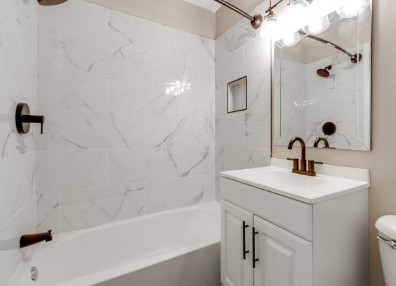 Bathroom with Bath Tub at Flats of Forestville, Forestville, Maryland 20747