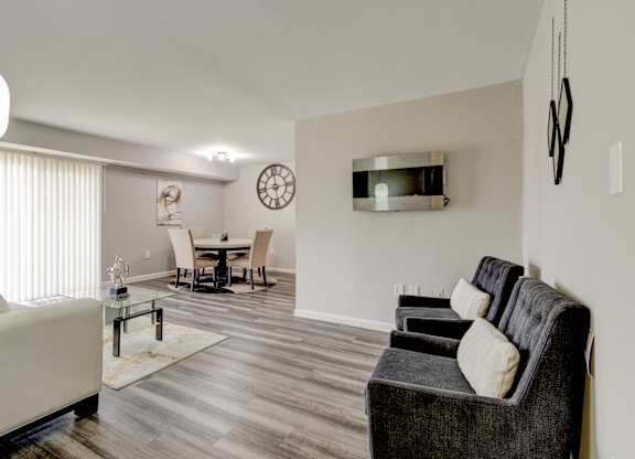 Open Space Living Room and Dining Area at Admiral Place, Maryland