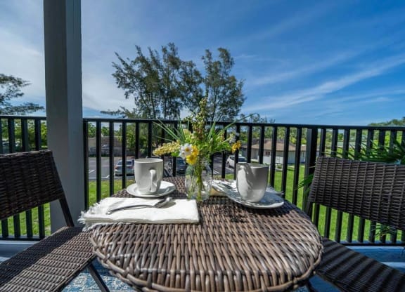 Outdoor seating at Piper Village West, Florida