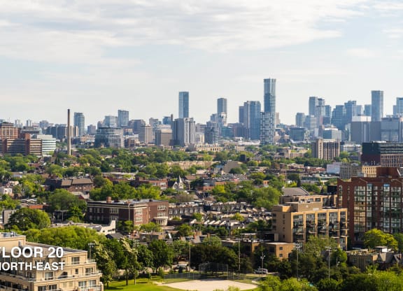 Northeast view from 20th floor of liberty house apartments