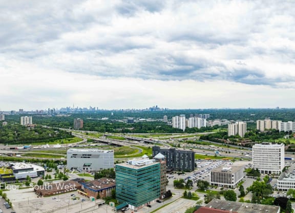 a cityscape of a city with tall buildings and skyscrapers