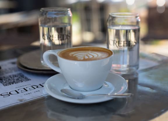capuccino on plate