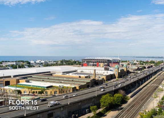 southwest view from liberty house apartments