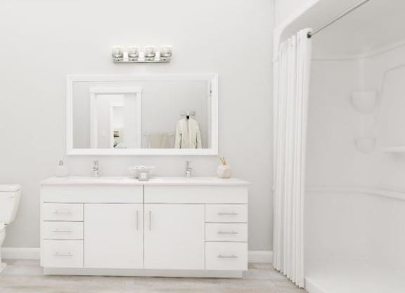 a bathroom with a toilet and a sink and a mirror