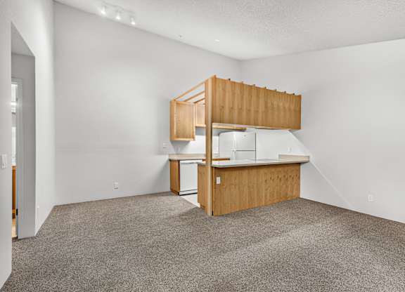 Living Room  and Kitchen of Upstairs Unit with Upgraded Amenities