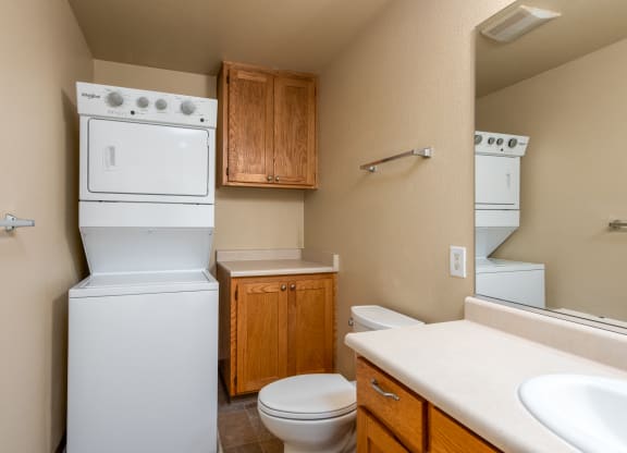 Bathroom with washer/dryer at Deer Path LLC, Santa Rosa, 95407
