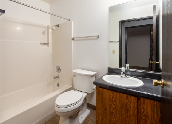 Bathroom With Bathtub at Coddingtown Mall Apartments, Santa Rosa