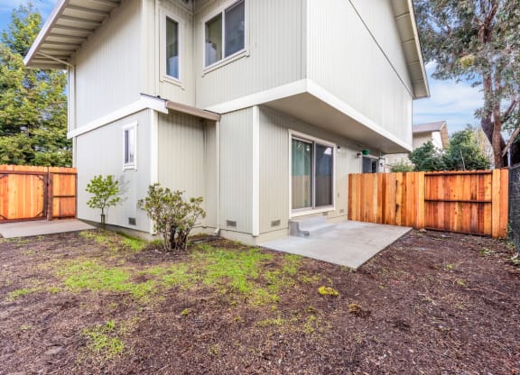 Backyard Area at Meadowrock Duplexes, Santa Rosa, CA, 95403