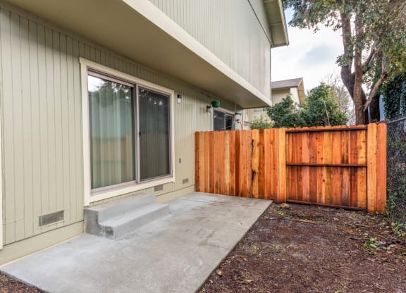 Backyard at Meadowrock Duplexes, California, 95403