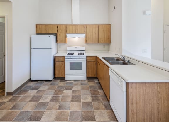 Well Equipped Kitchen at Meadowview Apartments, California