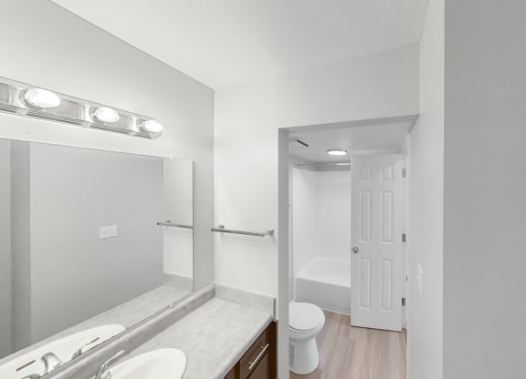 a bathroom with a toilet and a sink and a mirror