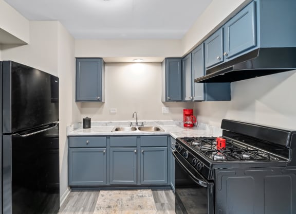 Model Kitchen at Hanover Park Blu Apartments, Hanover Park, 60133