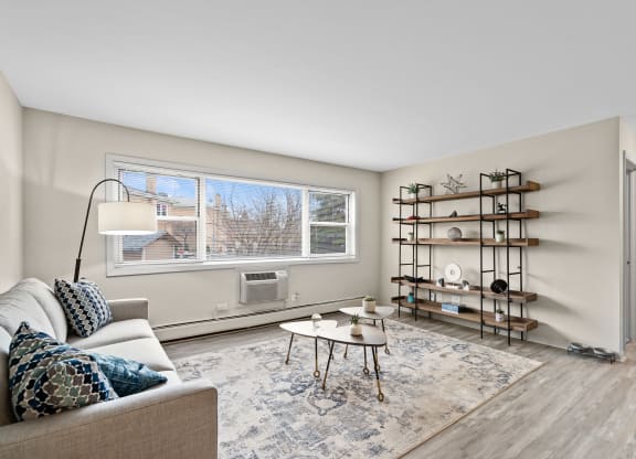 Modern Living Room at Hanover Park Blu Apartments, Hanover Park, 60133